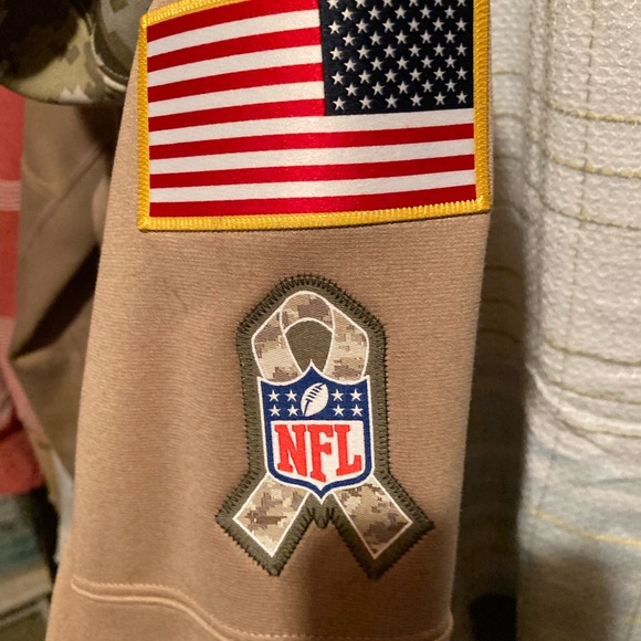 New York Jets Football Sweatshirt pull over NFL Camo  Men’s small Dri-fit USA - Picture 5 of 6